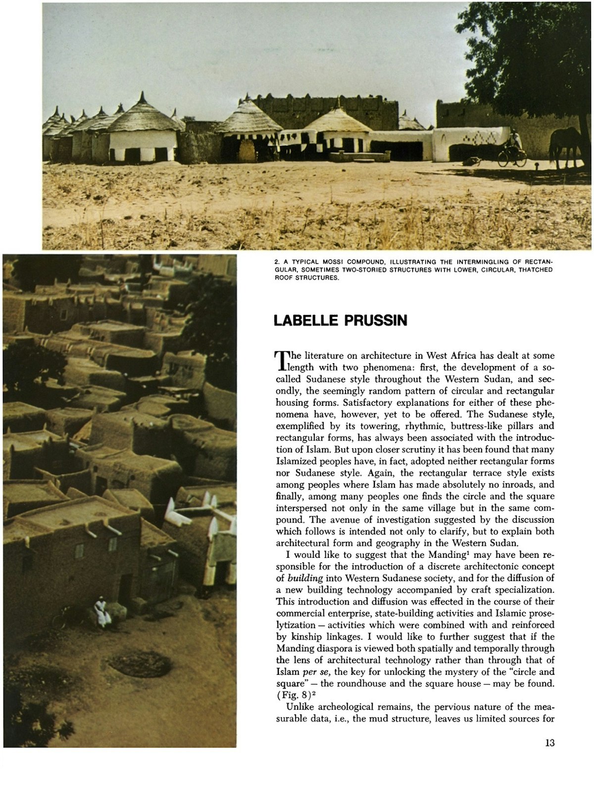 Pages from Labelle Prussin, “Sudanese Architecture and the Manding”