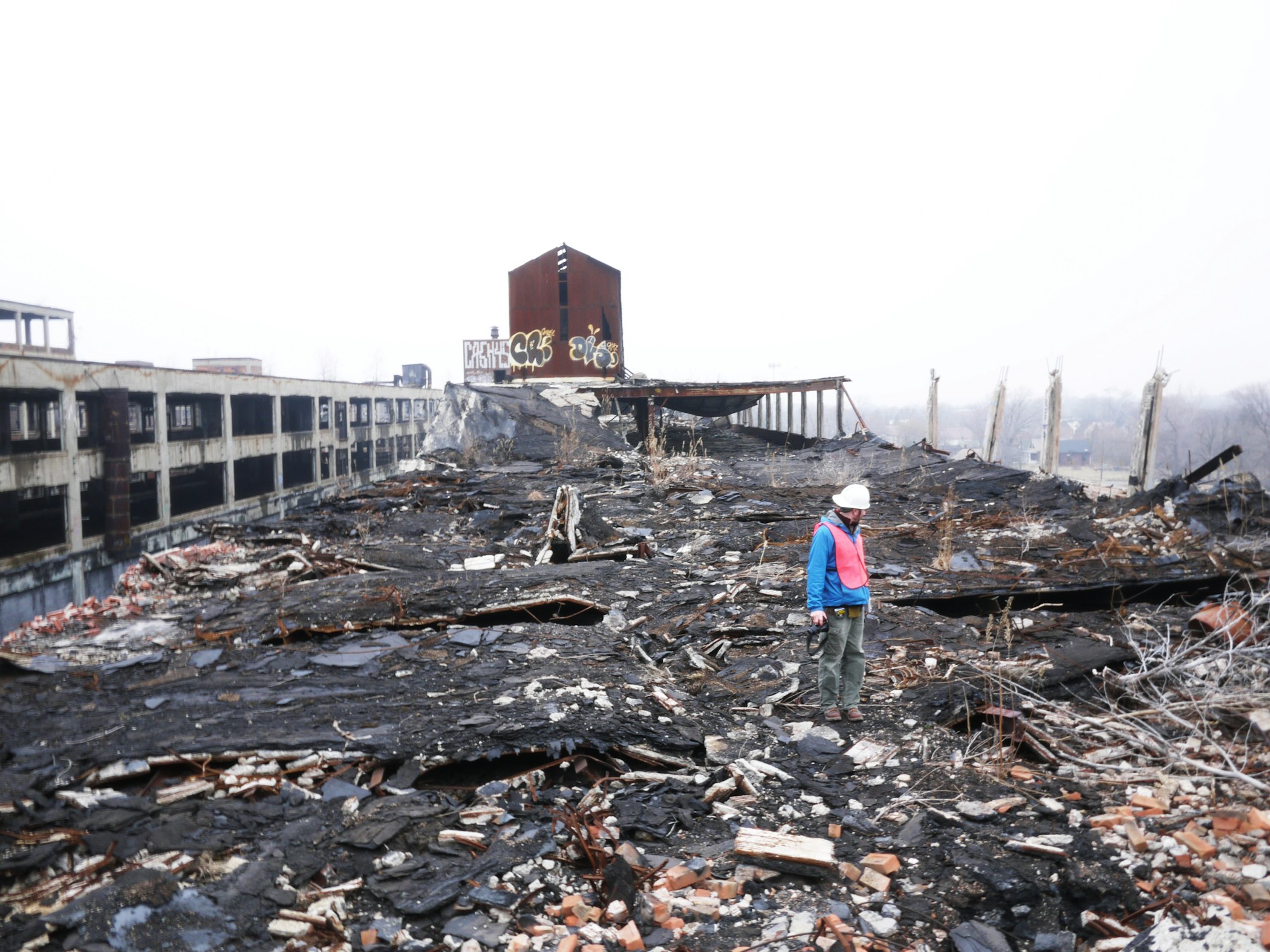 Roof of Packard Automotive Plant in Detroit